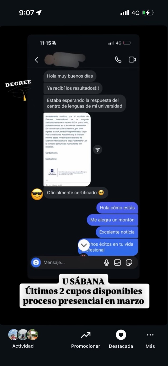 Mensaje de certificación aprobada